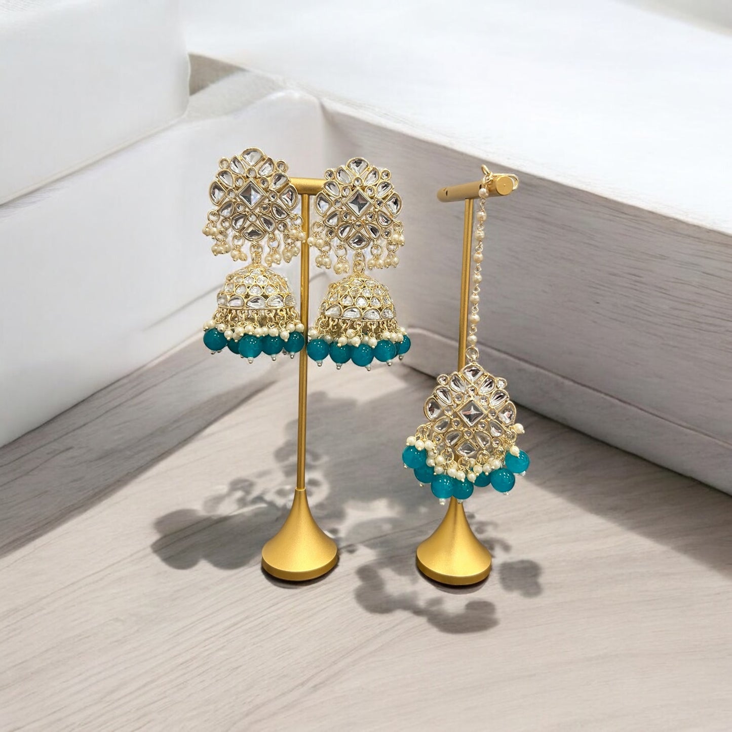 Leila Earrings & Teekah Set